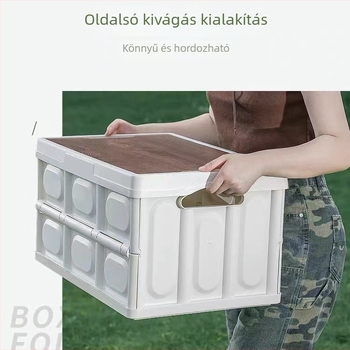 Fa fedéllel ellátott autócsomagtartóhoz készült multifunkcionális rendező doboz ruhákhoz