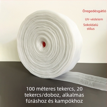 Átlátszó nejlon szalag függönyökhöz, perforált bélés és megerősített kampós szalag
