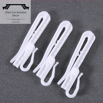 Függönyökhöz emelő horog, műanyag, fehér, méretek 7 cm és 9 cm