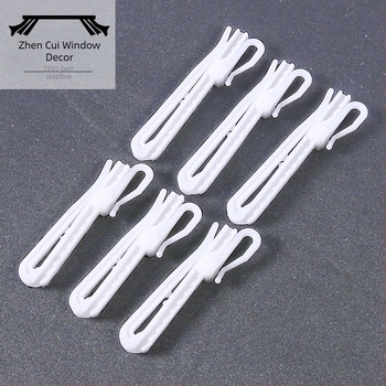 Függönyökhöz emelő horog, műanyag, fehér, méretek 7 cm és 9 cm