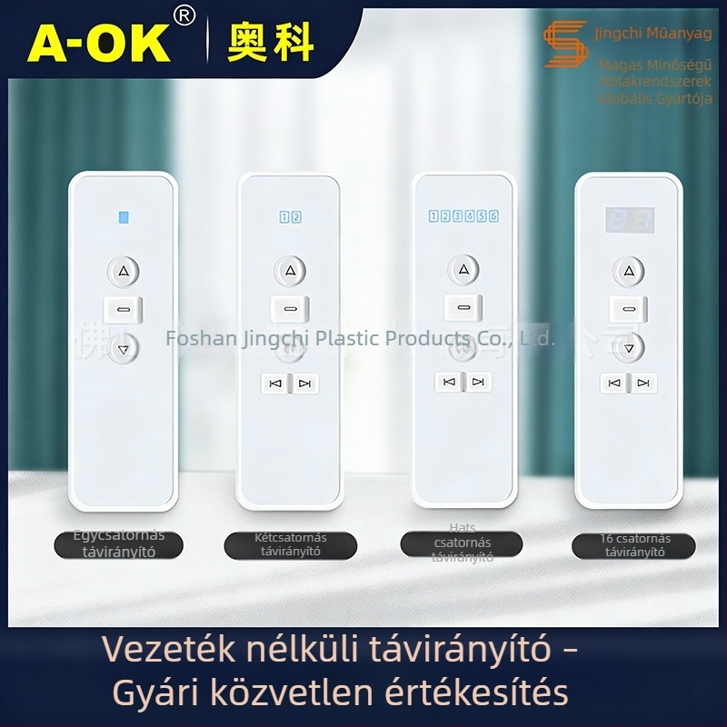 AC123 sor elektromos függöny – kézi távvezérlő, 433 MHz RF adó