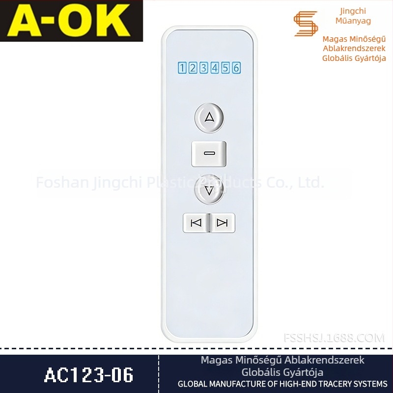 AC123 sor elektromos függöny – kézi távvezérlő, 433 MHz RF adó