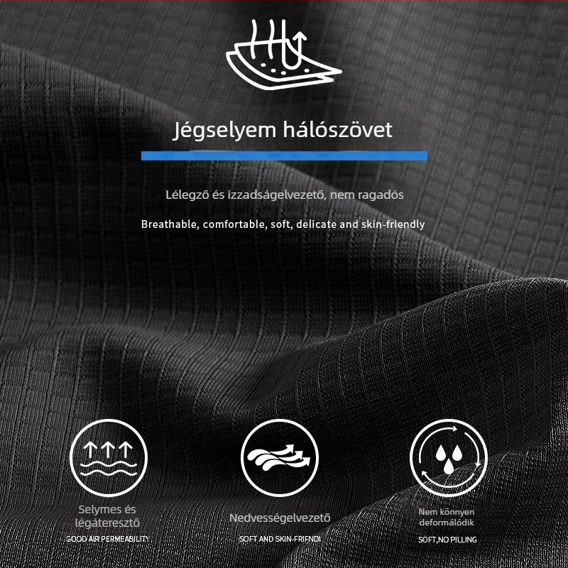 Férfi nyári sportos mellény vékony hálószövésű anyagból, fehér, ujjatlan, széles vállrész