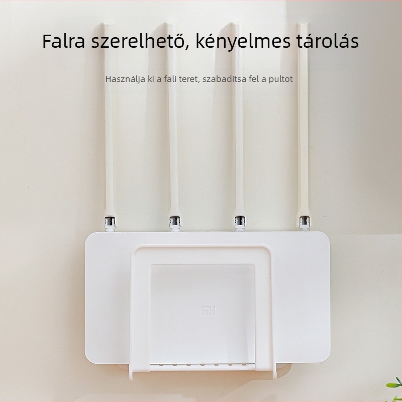Fali router tároló doboz, furat nélkül, nappali faliszekrény, többfunkciós tartó set-top box és modem számára