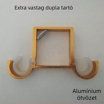 Felsőre szerelt alumínium ötvözetű dupla konzol függönyrúdhöz (28 mm) – római rúd kiegészítő, kettős kampóval