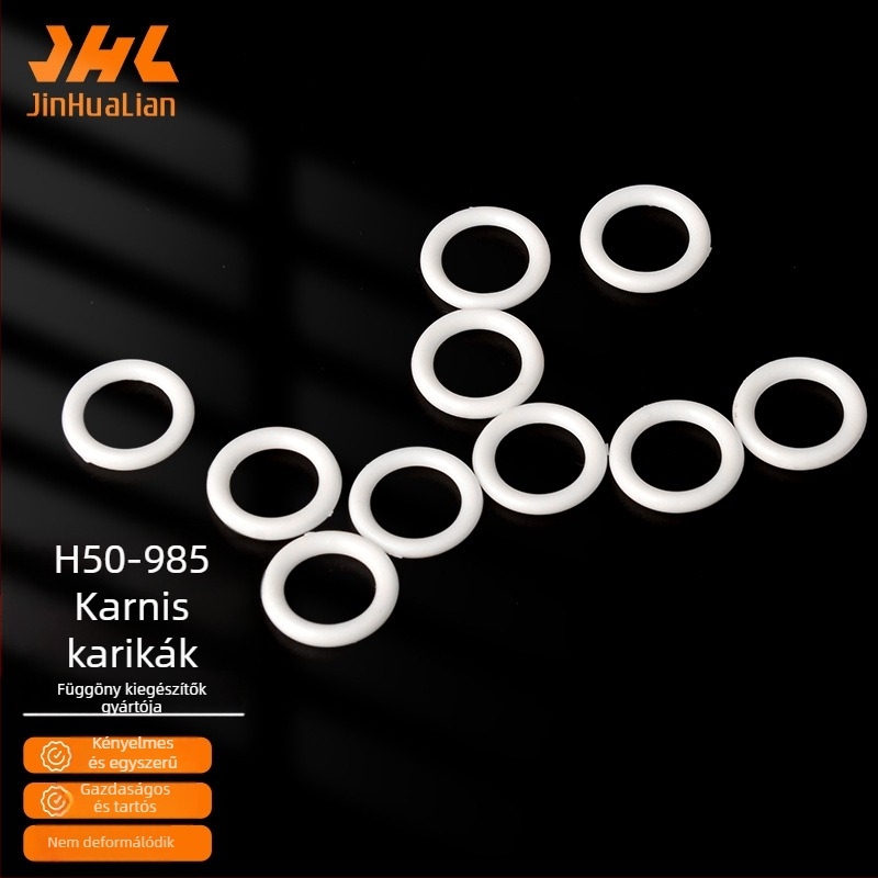 Függönygyűrűk, 5000 db csomag, fehér, POM, 10,5 mm átmérő, modell H50-985, modern minimalist stílus