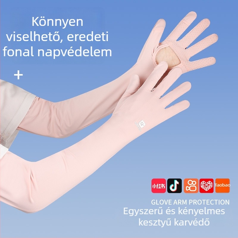 Jégselyem UV-védett karpántok – vékony nyári kültéri használatra, vezetéshez és kerékpárhoz, uniszex