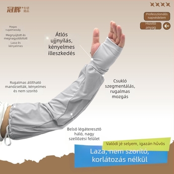 Guanhui Ice Ujjvédők – Szabadon illeszkedő, lélegző Ice Silk anyag, UV-védelem, nyár, kerékpározás