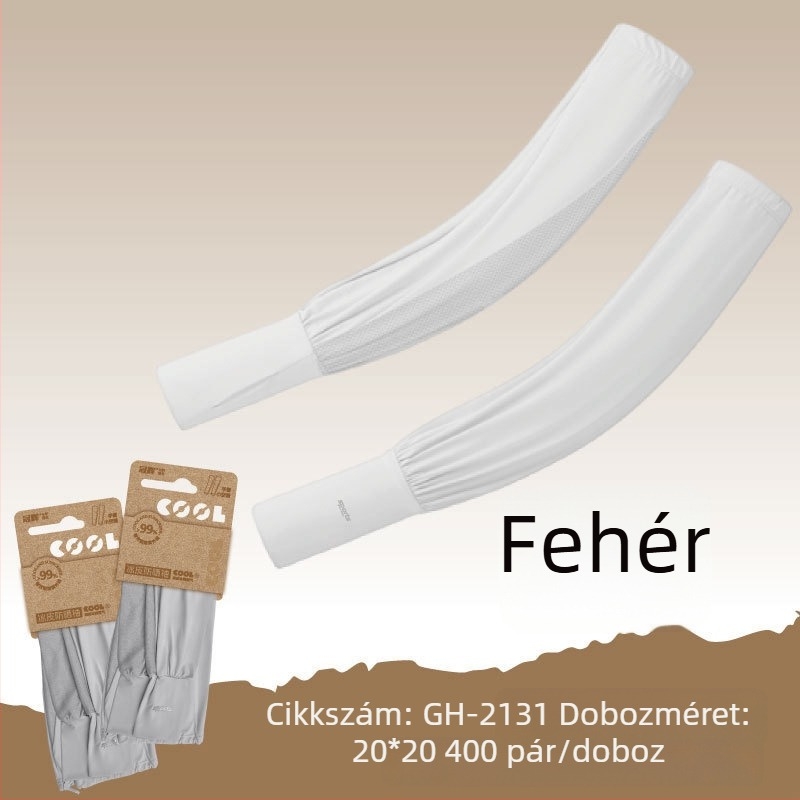 Guanhui Ice Ujjvédők – Szabadon illeszkedő, lélegző Ice Silk anyag, UV-védelem, nyár, kerékpározás