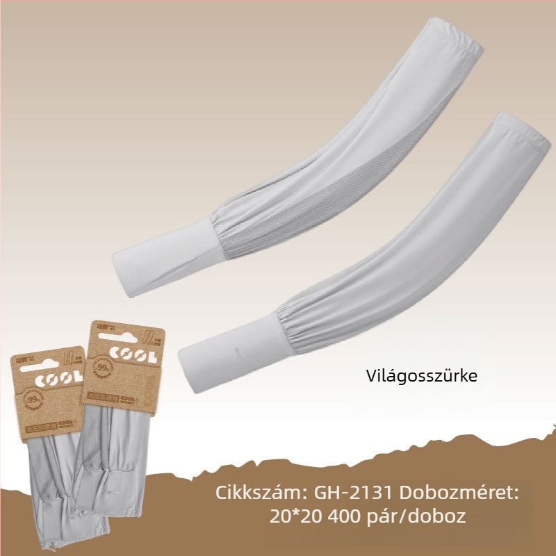 Guanhui Ice Ujjvédők – Szabadon illeszkedő, lélegző Ice Silk anyag, UV-védelem, nyár, kerékpározás