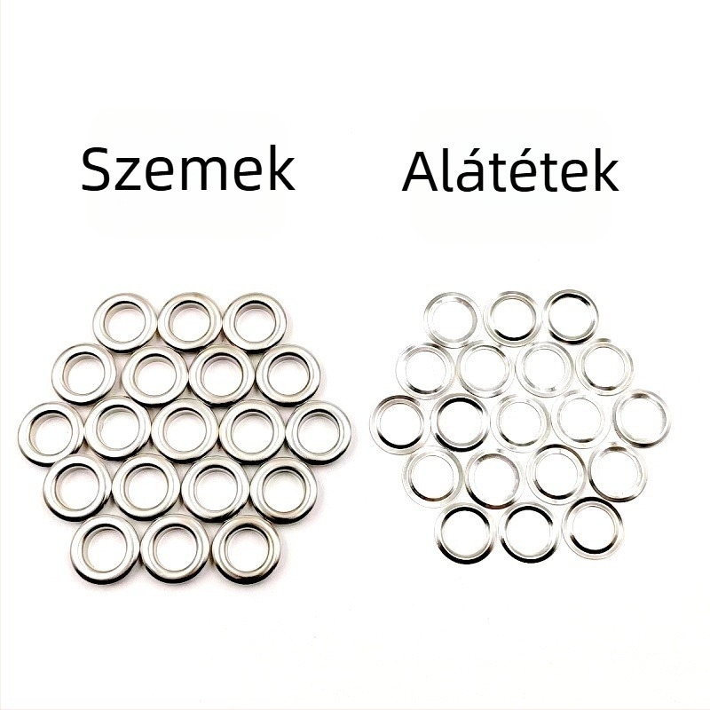 100 darab réz szemlyukzáró készlet szerelési eszközökkel, ponyvához, sátorhoz, sapkához, övhez, függönyhöz, táskákhoz