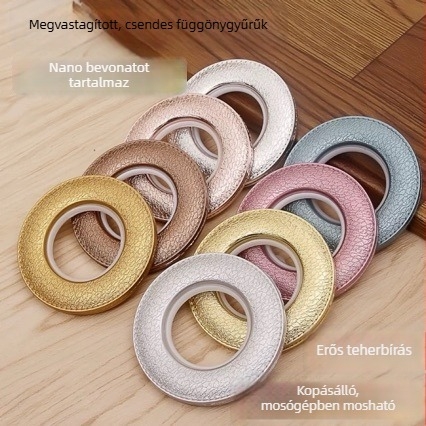 Bőr textúrájú nano gyűrű függönyrúdhoz, 80 mm, római gyűrű és rúd csat