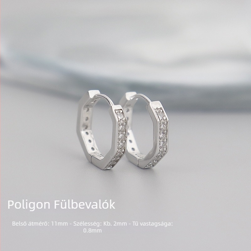 Férfi ezüst fülbevalók – minimalist dizájn, sokoldalú megjelenés, modern stílus, diszkrét luxus