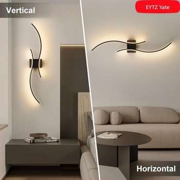 Modern minimalist falikar hullámvonalas dizájnnal a nappaliba és dolgozószobába