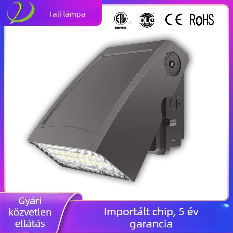Kültéri LED falikar, négyszögletű tájkivilágítás, IP65 vízálló WallPack udvarra és stadionra