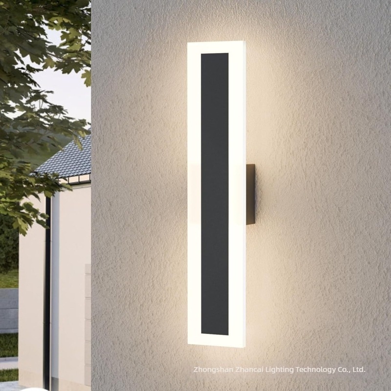 Kültéri hosszú LED falikar távirányítóval, vízálló, RGB-CW színek folyó fényhatások