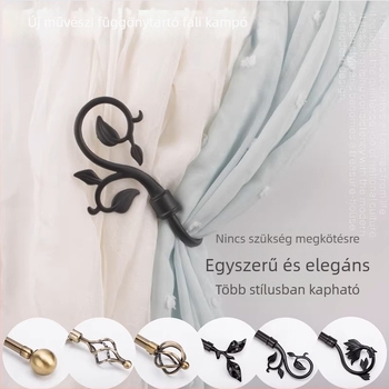 Európai stílusú U-alakú függönykampók, fali kampók függönyökhöz, fémből