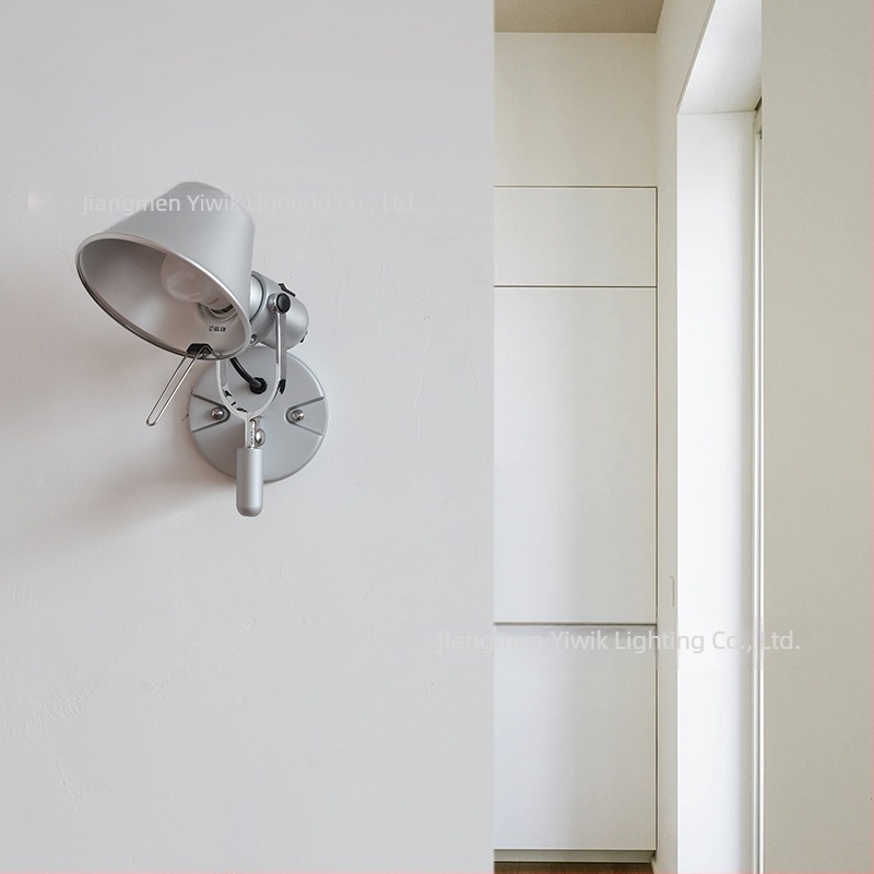 Artemide fali lámpa hálószobába, ágynál olvasólámpa, alumínium, skandináv stílus