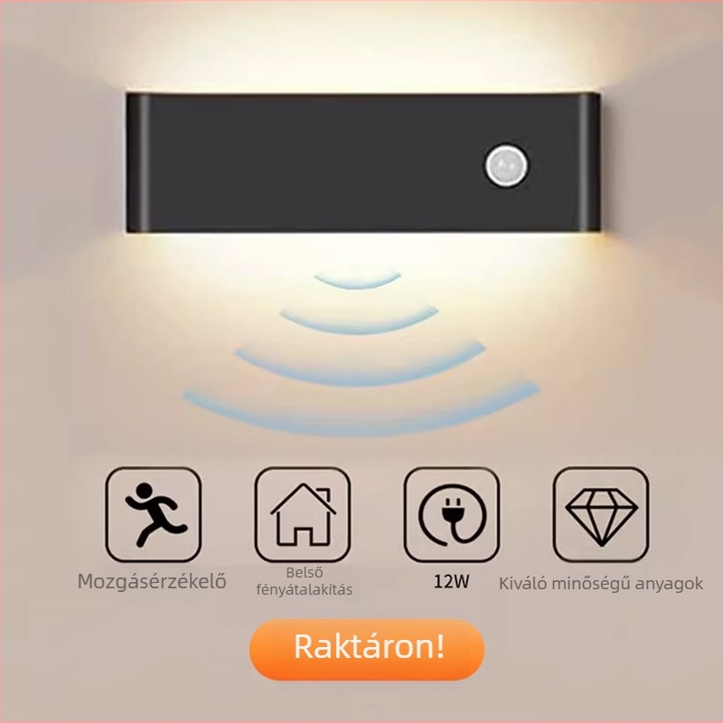 Szállodai folyosó szenzoros falikar, alumínium, modern minimalist stílus, LED