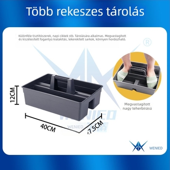 Hordozható autóápolási eszköztároló kosár és szerszámos doboz, többfunkciós tároló