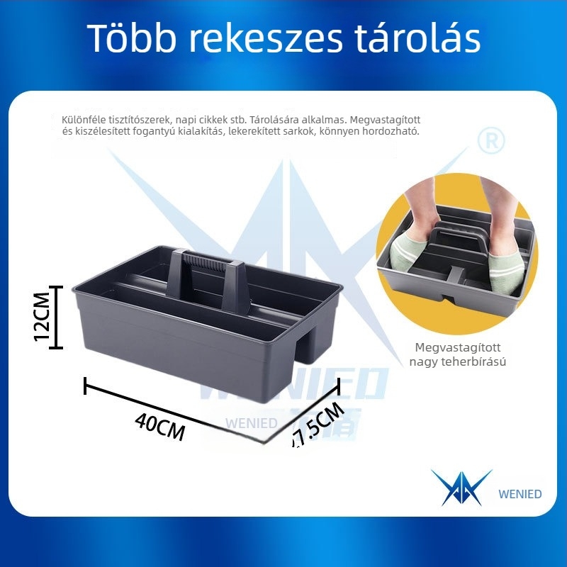 Hordozható autóápolási eszköztároló kosár és szerszámos doboz, többfunkciós tároló