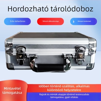 Hordozható alumíniumötvözetű szerszámtartó doboz – szerszámok, hardver és precíziós műszerek tárolásához