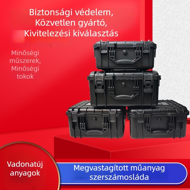 Műanyag szerszám- és készletdoboz, vízálló, nedvesség- és porálló, háromvédelmi tok drónokhoz