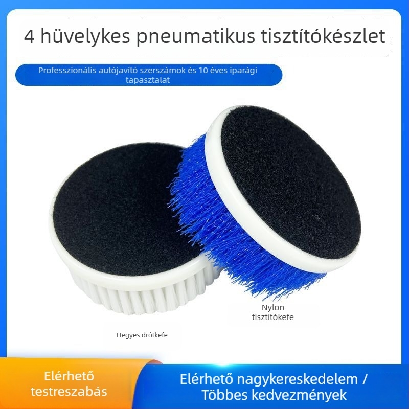 4 hüvelykes pneumatikus tisztítóeszközök készlete, alumínium ötvözetű szerszámtartó doboz belseje, nano tisztító lapok