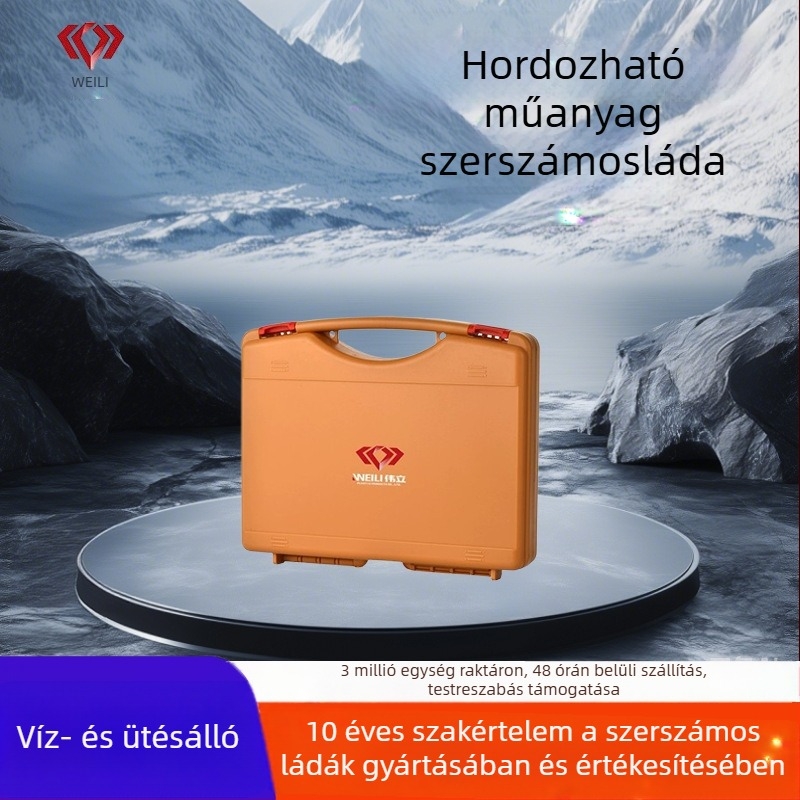 Személyre szabható otthoni elektromos javítóeszköz tároló, hordozható műanyag szerszámos doboz