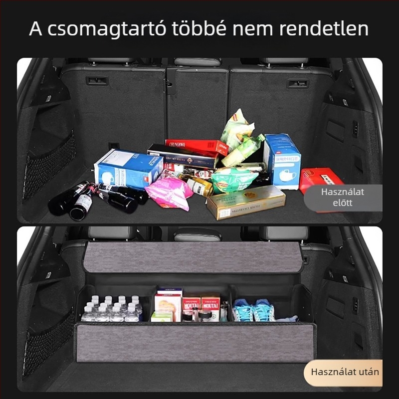 Nubuk bőrből készült csomagtartó szervező mágneses zárással, hajtogatható, többfunkciós