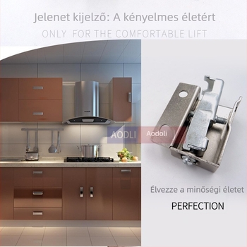 Felszíni szerelésű szekrénycsatlakozó és állítható függesztő tartó nehéz szekrényekhez – balra és jobbra