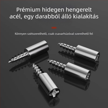Egyszemélyes öncsavaros polctartó és osztó, szekrényekhez és gardróbokhoz — teherbíró fém alkatrész