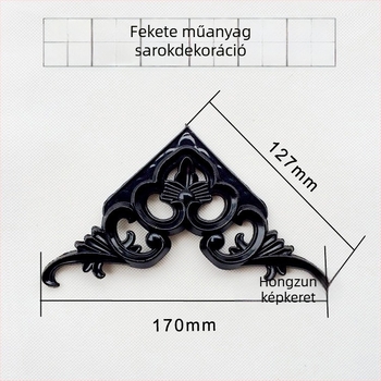 Műanyag keretes keresztszemes kiegészítő virág motívummal, antik spray felülettel