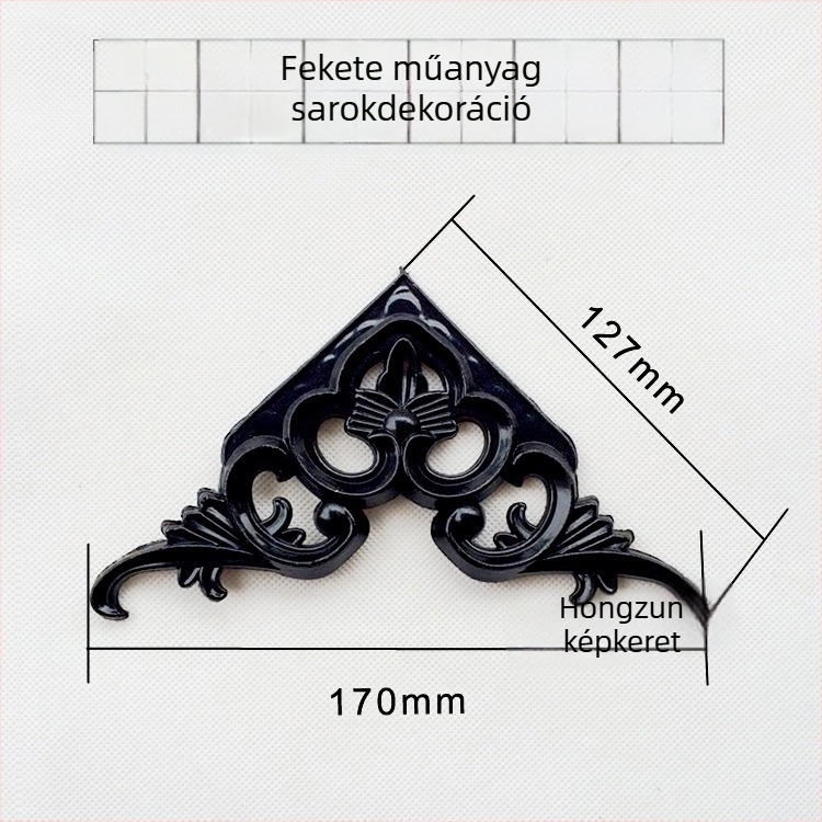 Műanyag keretes keresztszemes kiegészítő virág motívummal, antik spray felülettel