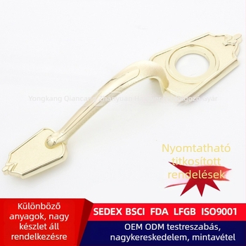 Európai stílusú fém fogantyú ajtókhoz, szekrényekhez és fiókokhoz; bútor hardver, arany színű, minimalist kialakítás