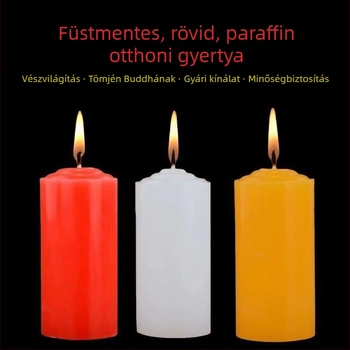 Szagtalan, hosszú vörös gyertya vészvilágításhoz – buddhista otthonok számára és felkészülés katasztrófákra