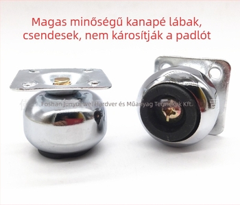 35 mm-es kromált gömb alakú kanapé láb, dohányzóasztalhoz és más bútorokhoz – bútorláb, kanapé láb, asztal láb, tartó láb