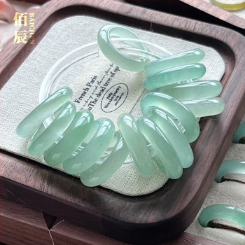 Dongling Jade gyűrű, zöld jade, egyszerű kör alakú dizájn, uniszex, Mori stílus