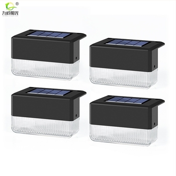 Fejlesztett napelemes lépcsőfény kültéren, kerthez, 3 LED, kerítéshez és korláthoz, dekoratív kis falikar