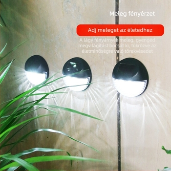 Napelemes kültéri falikar kerthez és udvarra, LED, IP44, falra szerelhető