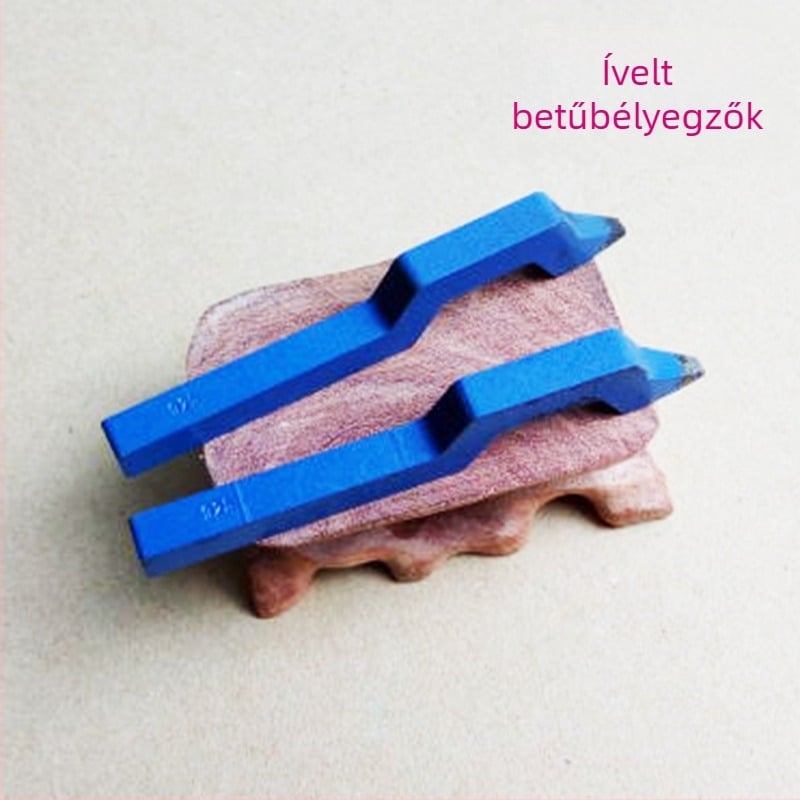 Ékszerekhez betűpecsételő eszköz görbült pecséttel, arany- és ezüstbevonattal (s990, s925, s9999)