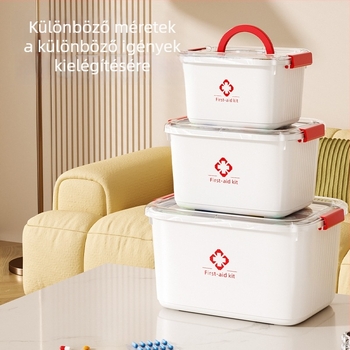 Nagy kapacitású hordozható elsősegély-készlet 5 rekesz