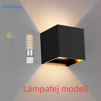 LED falikar fel- és lefelé világítással, modern minimalista kivitel, folyosóra, hálószobába és az ágy mellé
