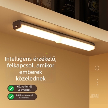 Szenzoros LED-szekrényvilágítás – újratölthető éjjeli fény otthoni szekrényekhez, ruhásszekrényhez és cipősszekrényhez