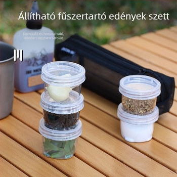 ANJI moduláris kültéri fűszertartó készlet kempingezéshez és barbecue-hoz