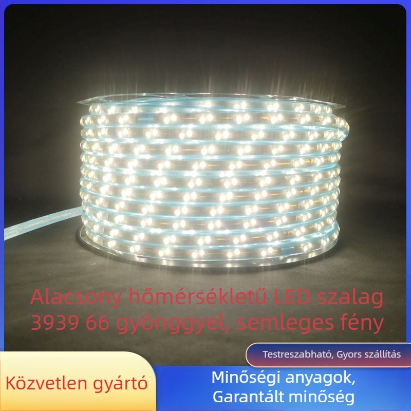 3030 LED-szalag, alacsony hőmérsékletű, 66 LED-del, semleges fehér fény, otthoni használatra, nappali mennyezeti világítás, 24V/36V/127V