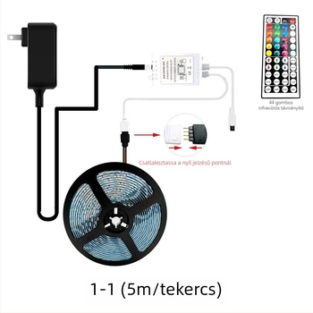 RGB LED fénycsík, háromszínű színváltás, 220V, vízálló hosszú szalag otthonra és a nappali plafonjára