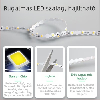 S-alakú LED-szalag, 12V, hajlékony, vízálló, 60 vagy 120 LED, 2835 magas fényerősségű LED-ek