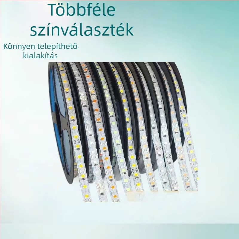 S-alakú LED-szalag, 12V, hajlékony, vízálló, 60 vagy 120 LED, 2835 magas fényerősségű LED-ek