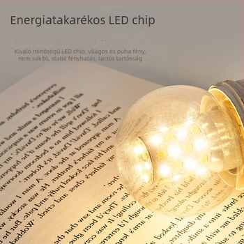 LED Magic Bean kis LED-lámpa, háromszínű váltás, E27 csavaros foglalat, átlátszó kerek izzó, 5W/7W